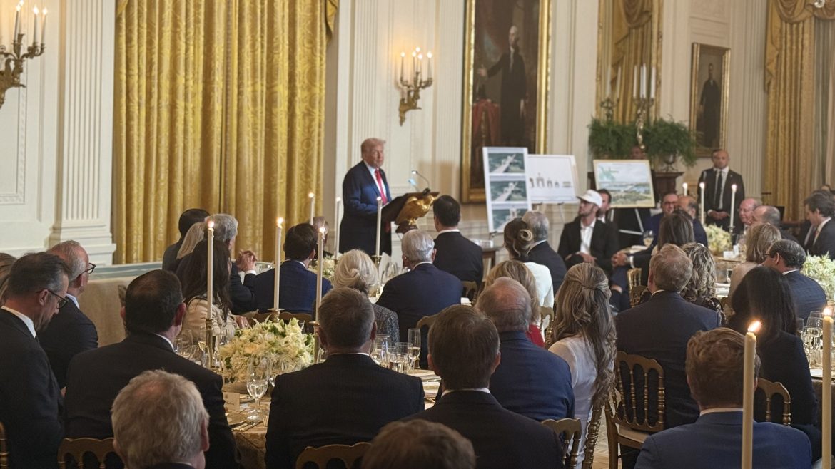 WATCH LIVE: President Trump Hosta a “Ballroom Dinner” Party with New White House Ballroom Donors – 7:30 PM ET